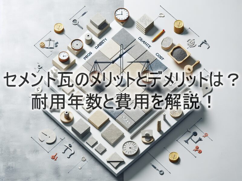 セメント瓦のメリットとデメリットは？耐用年数と費用を解説！