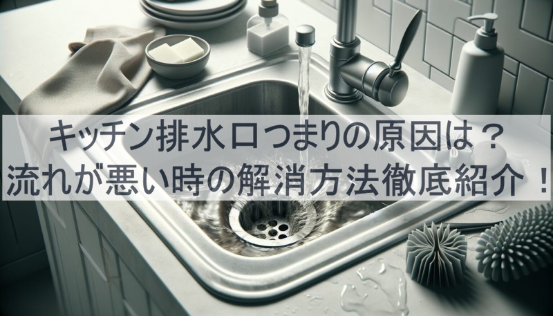 キッチン排水口つまりの原因は？流れが悪い時の解消方法徹底紹介！