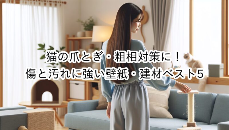 猫の爪とぎ・粗相対策に！傷と汚れに強い壁紙・建材ベスト5を紹介！